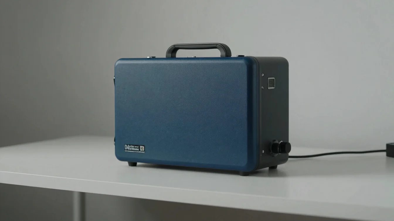 Ordinateur portable reconditionné posé sur un bureau sobre dans u